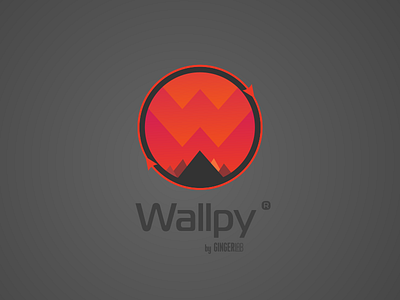 Logo for a Wallpy app app app logo application gingerlab ilja2z logo wallpy