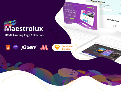 Maestrolux - Landing Page Collection corporate education homepage landing page medical mobile app parallax saas landing page single page ui ux