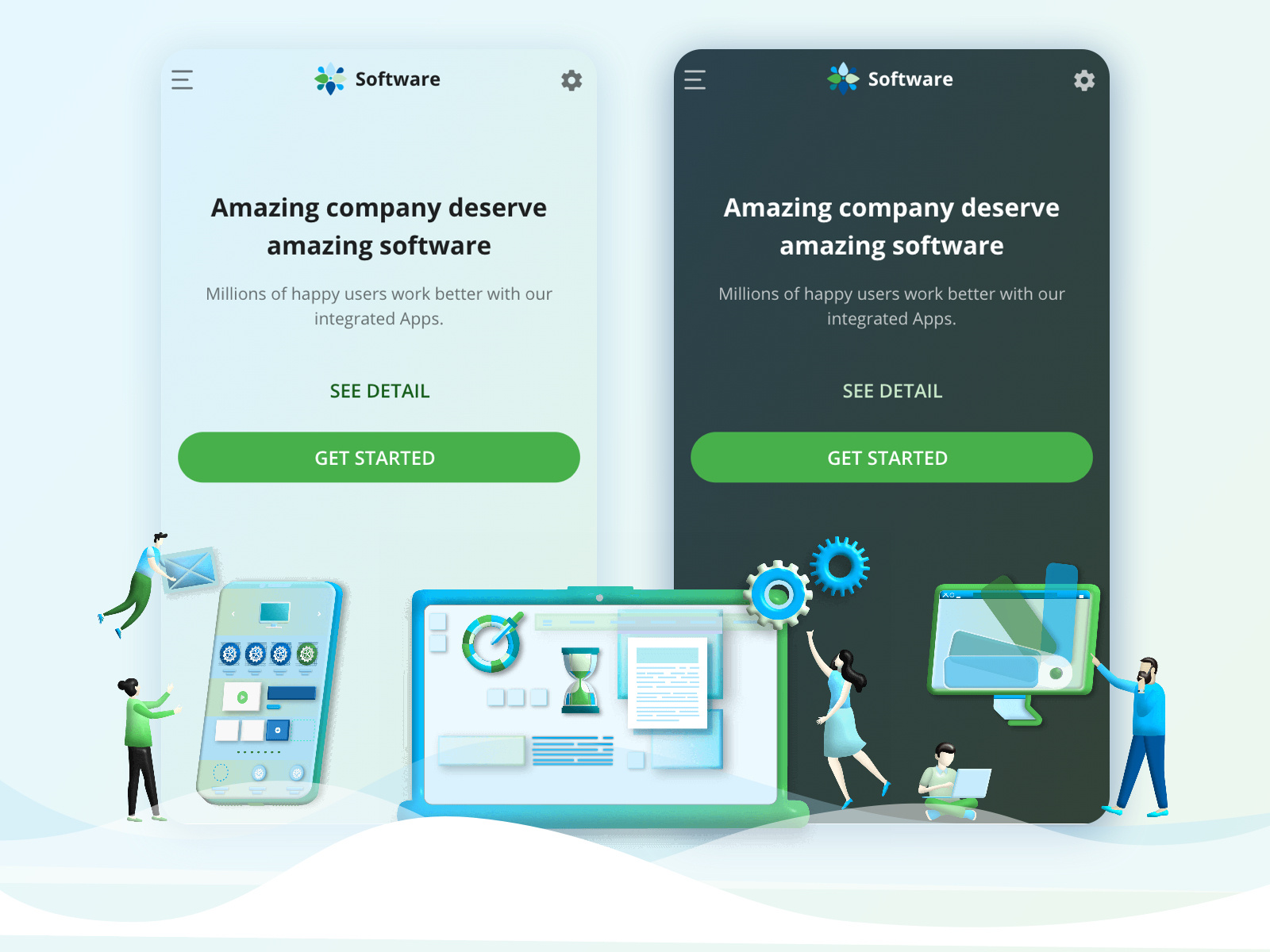 SaaS App Landing Page by Ilham Meidi Brata on Dribbble