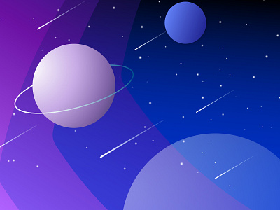 Oiron Planet Illustration 3d blue cartoon graphic design illustration meteor planet sky space star