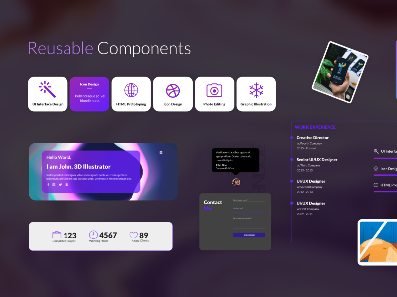 UI Components Library by Ilham Meidi Brata on Dribbble