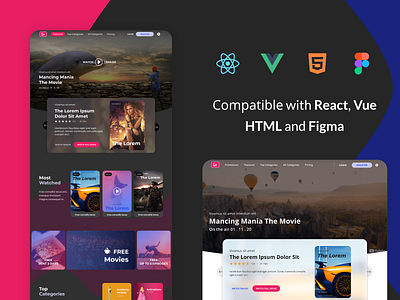 TV & Movie Landing Page