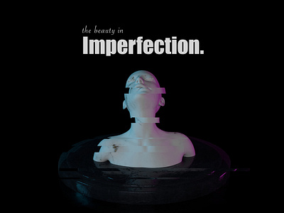 Imperfection 3d art aronald gold modeling quartz rendering woman