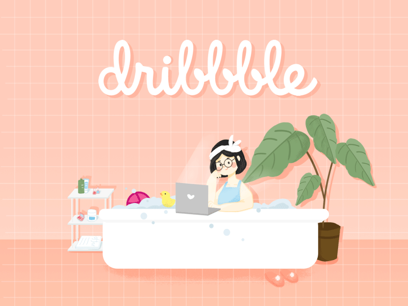 Hello Dribbble ！(〃'▽'〃) 2d animation illustration