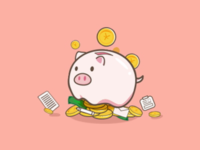Piggy animal bank illustration money pig piggy
