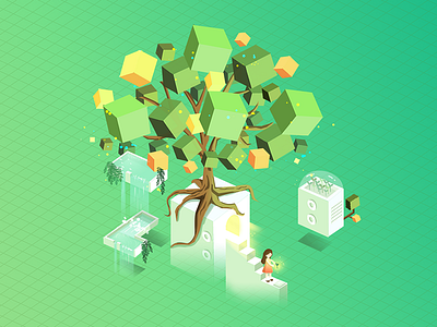 Mr. tree activity banner illustration topic tree web