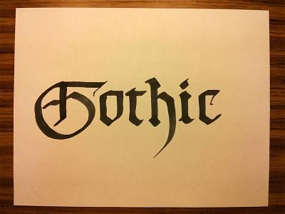 Gothic gothic lettering prismacolor