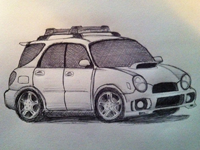 Bug-eye WRX bug eye illustration sketch subaru wrx