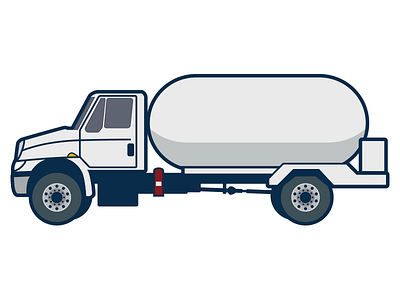 Bobtail Truck illustration line art vector