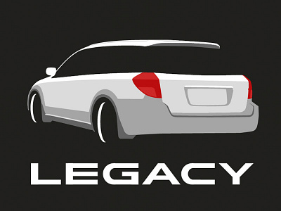 Legacy car illustration legacy subaru wagon