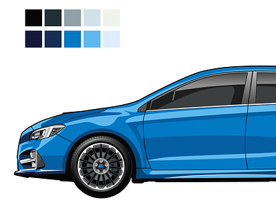 Progress on a Levorg Illustration car illustration subaru vector