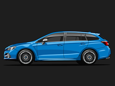 Subaru Levorg Illustration (complete) car illustration levorg subaru vector