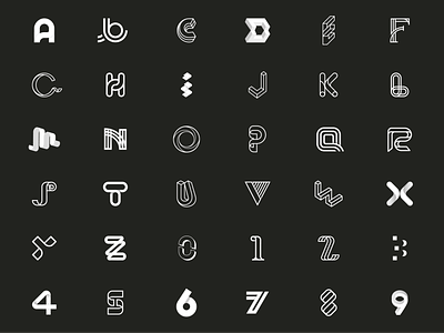 36 days of type ~ Full set 36daysoftype 36daysoftype07 alphabet icon icondesign illustrator lineicon logo monogram type typography typography logo vector vector art