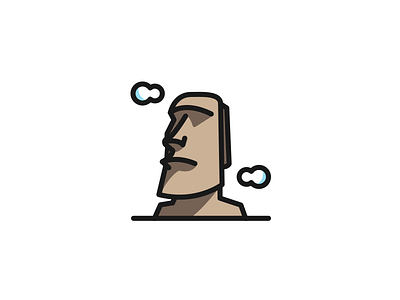 Moai easter island graphic art graphic design graphics icon icon artwork icon design iconaday illustration illustrator lineicon moai sketch vectober vector vector art