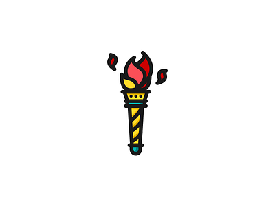 Torch graphic art graphic design graphics icon icon design iconaday illustration line icon sketch torch vectober vector vector art