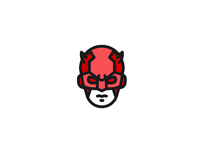 Daredevil daredevil devil graphic design graphics icon icon a day icon design lineicon marvel vectober vector vector art