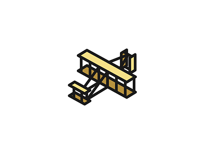 Wright flyer graphic design graphics icon icon design iconaday illustrator plane plane icon sketch vectober vector vector art wright brothers wright flyer