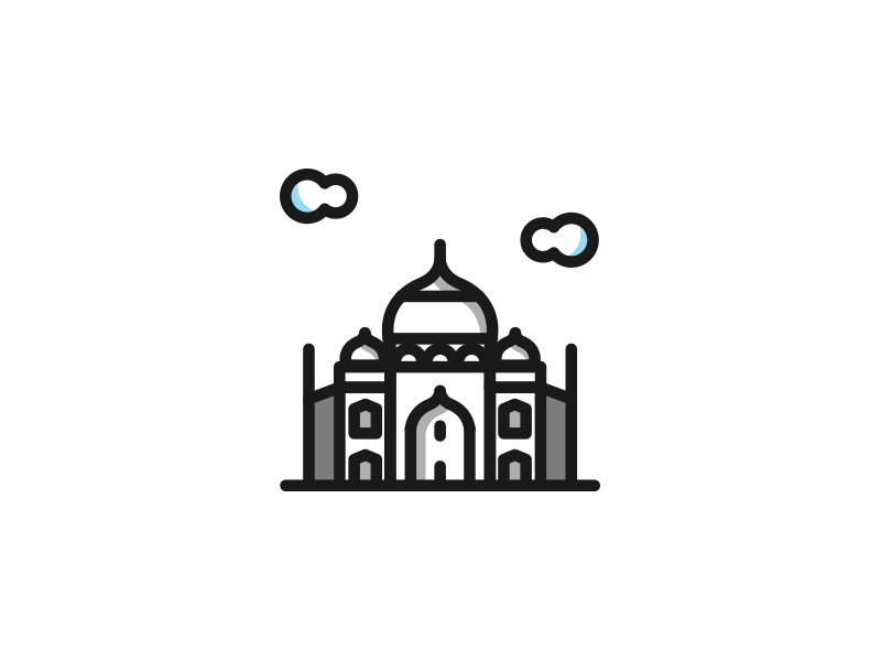 Taj Mahal vector art sketch illustrator icons icon design iconaday vector vectober graphic design graphics taj mahal