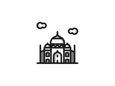 Taj Mahal graphic design graphics icon design iconaday icons illustrator sketch taj mahal vectober vector vector art