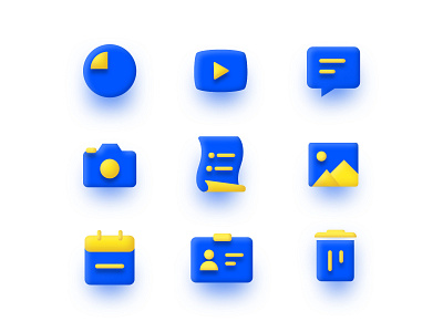 Icons set for Social App art branding clean colors design flat icons icons set illustration imhassanali ios isometric minimal neumorphism social app ui ux vector web web app