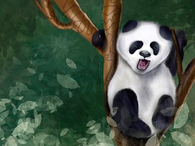 Sleepy Panda Illustration
