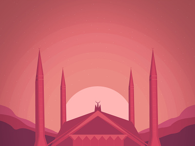 Shah Faisal Mosque Illustration -  Masjid