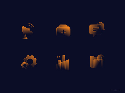 Icons Set for Upcoming Technology Website and Web App. chat clean data design icon style illustration imhassanali line medical minimal mobile app modern radio signal sleek style technology ui web app website