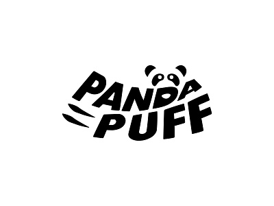 Panda Puff Logo Design Concept