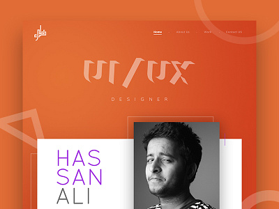 Personal Website / Resume / Portfolio Work in Progress has hassan ali personal website portfolio resume design uiuxdesigner website wip