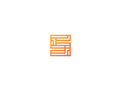 S logo balance design clean illustration lines logo logomark minimal modern orange s shape