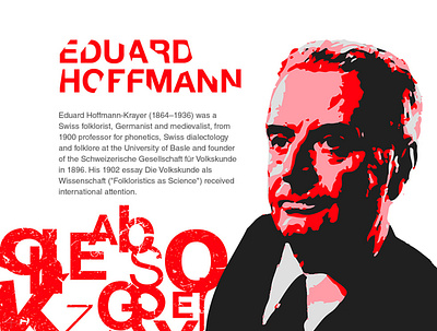 Founder of Helvetica - Eduard Hoffmann app branding clean design flat font founder graphic design helvetica illustration imhassanali mobile modern procreate product style typography ui ux vector