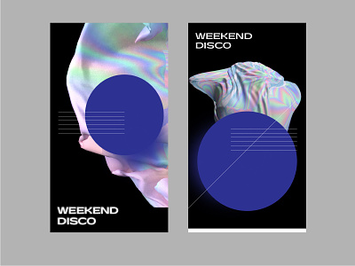 Weekend Disco 03 3d 3d art abstract art abstract design adobe photoshop baugasm blue cinema4d design poster art poster design type art typography