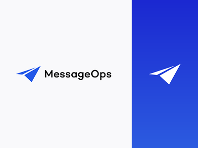 MessageOps – Logo blue branding graphic logo symbols tech vector