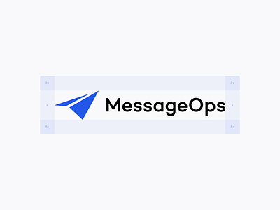 MessageOps – Logo details blue branding flat graphic logo minimalistic typography vector