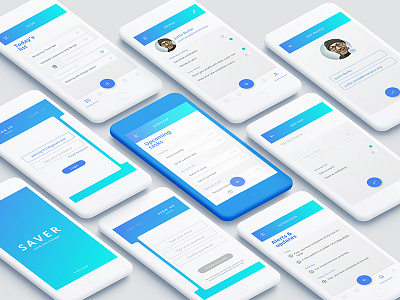 Saver - Task App app app design gradient interaction design manage time save time saver task app ui ux