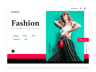 Summer Fashion for Women fashion interaction landing page shopping summer ui ux web webpage website women