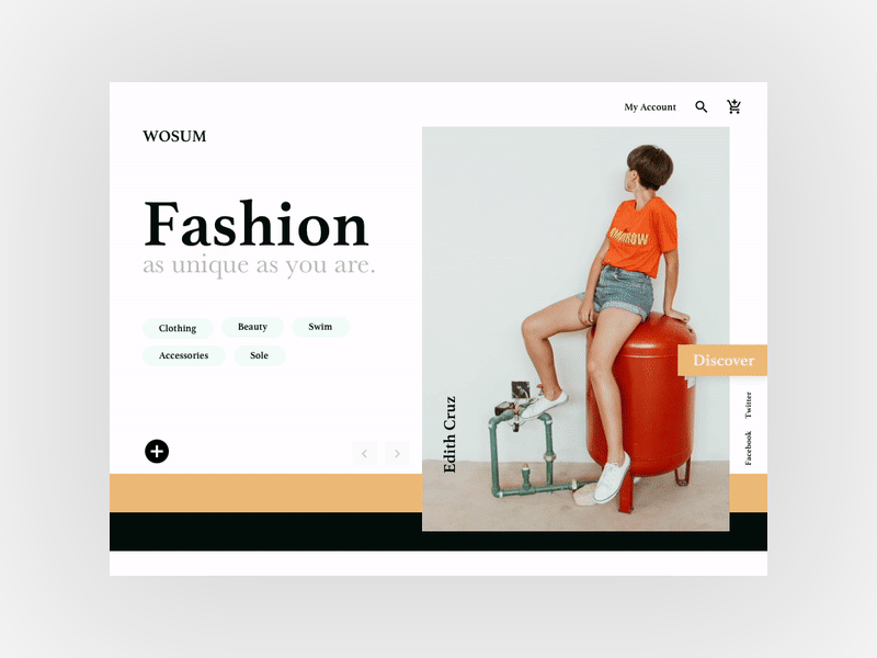 Fashion Web Landing Page Interaction