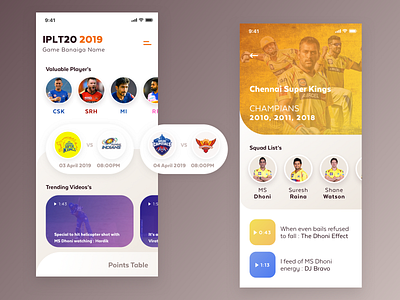 IPL2019 - Game Banaiga Name app app design design interaction ui ui ux design uidesign ux ux ui ux design
