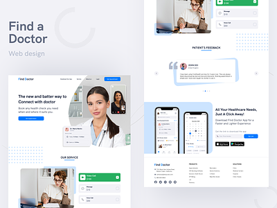 Healthcare Portal Landing page clean connect doctor creative figma find doctor healthcare landingpage medical ui user experience user interface ux ux design web design webdesign website design