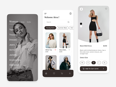 Shopping App app app design design ecommerce minimal shopping app ui ui design user experience user interface ux