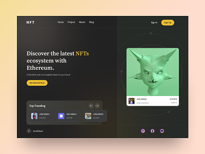 NFT Landing Page landing page nft nft landing page ui user experience user interface ux