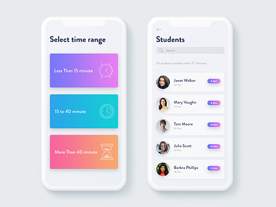 Students App app design ui user experience user interface ux
