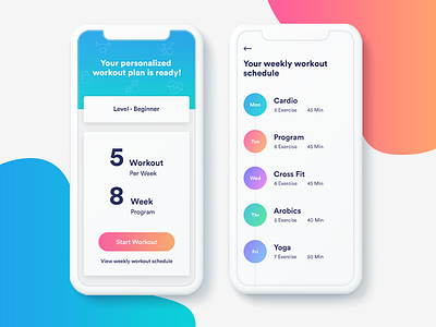 Fitness App - Workout Plan app design ui user experience user interface ux