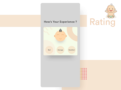 Rating Popup UI Concept app app design baby baby rating clean cute art feedback gif motion principle rating review sketch ui ux