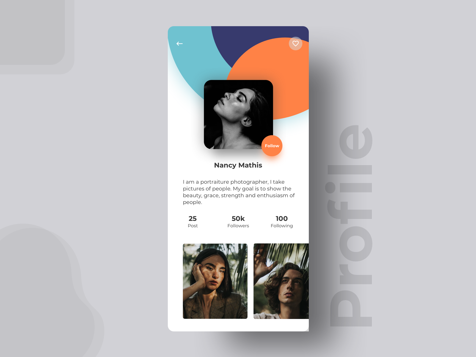 Profile Screen by Jatin Lathiya on Dribbble