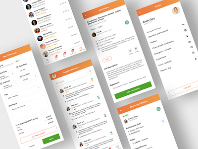 Mable - App Redesign app app design apps before after clean ui find job job application minimal mobile mobile app mobile ui new redesign sketch trending ui user experience user interface ux