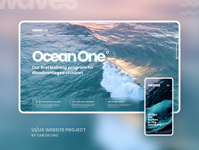 waves project adobexd ui web design