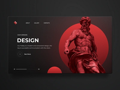 Ocean black branding bust colourful design dribbble red sculpture typography ui ux web website