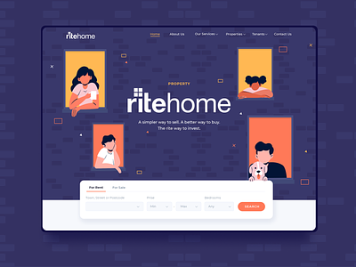 Rite Home design dribbble illustration new ui ux vector web website