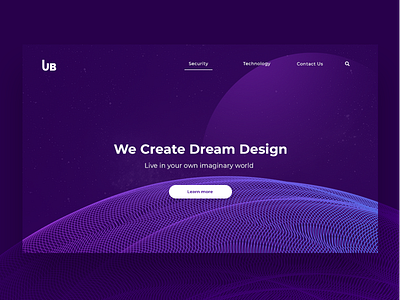 Design concept for design studio Ub. colourful interaction ui ux web website